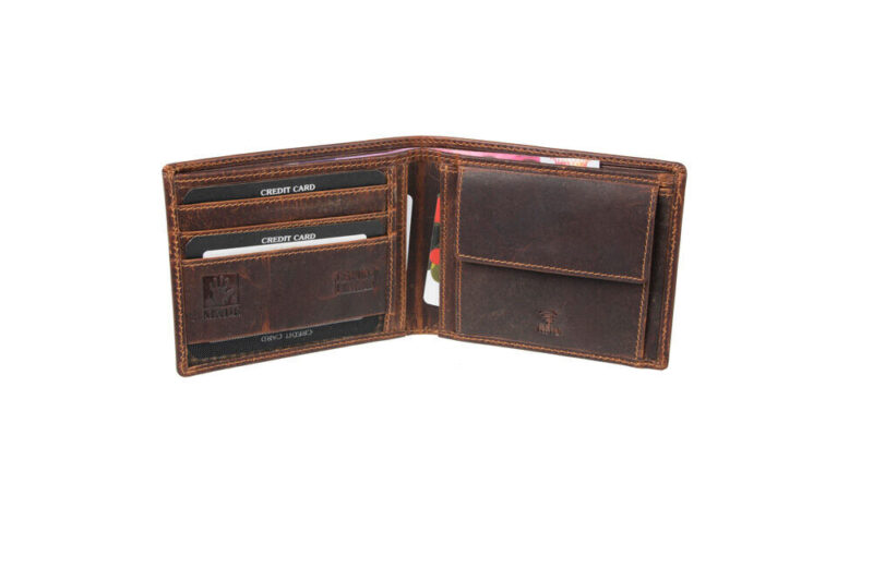 Fetiche Leather KA 11-932 Δερμάτινο Ανδρικό Πορτοφόλι με RFID καφέ - Image 4