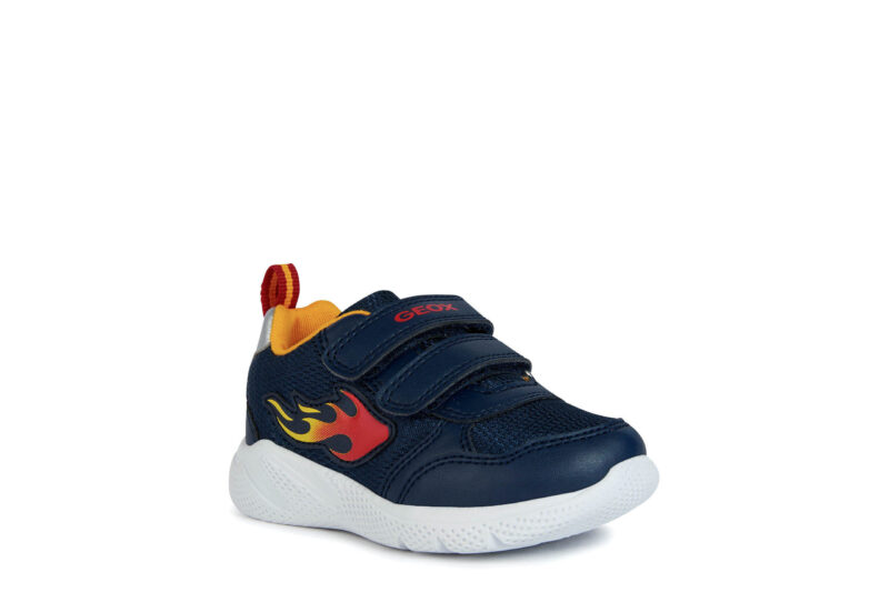 Geox Παιδικά Sneakers Sprintye Ανατομικά με Σκρατς για Αγόρι Navy / Yellow B354UC 01454 C0675 - Image 3