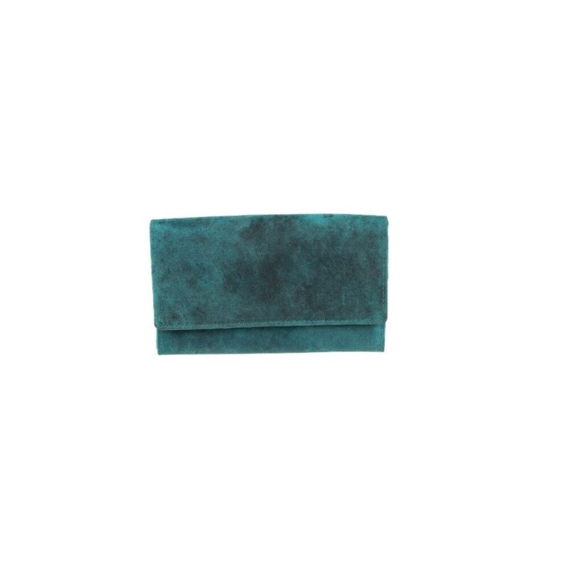 Fetiche Leather Μεγάλο Δερμάτινο Γυναικείο Πορτοφόλι Βεραμάν HUF 10-793