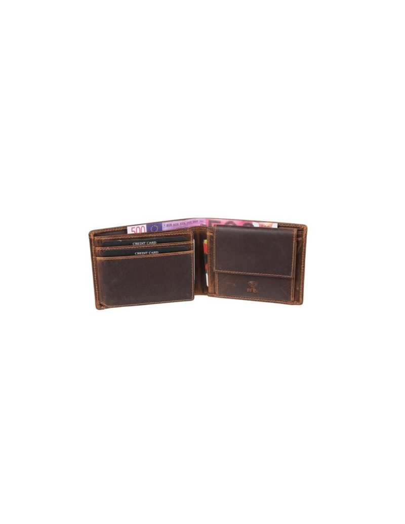 Fetiche Leather Hur 10-926 Δερμάτινο Ανδρικό Πορτοφόλι Καφέ - Image 5