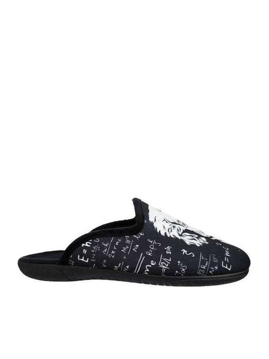 Adam's Shoes Χειμερινές Ανδρικές Παντόφλες Μαύρες 624-23532 - Image 3