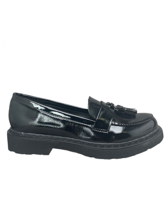 Adam's Shoes 812-22509 Γυναικεία Loafers σε Μαύρο Χρώμα - Image 5