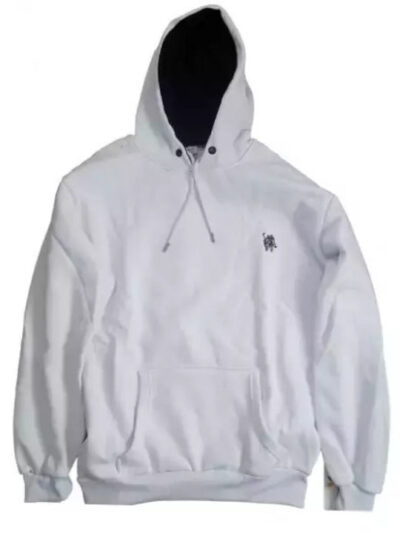 New World Polo Ανδρική Φούτερ με Κουκούλα Λευκό FK2001-WHITE