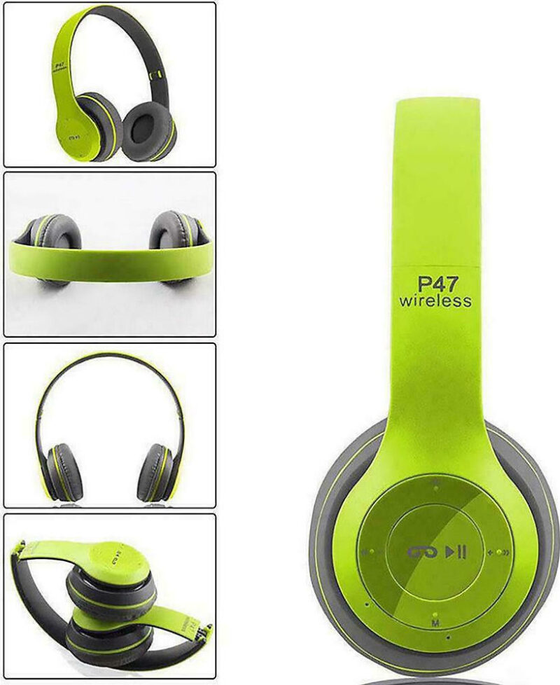 P47 Wireless BT Over Ear Ακουστικά  GREEN - Image 3