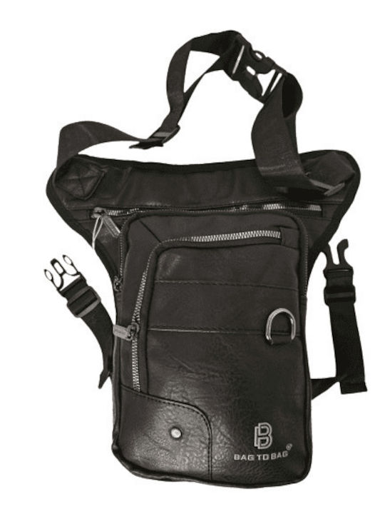 Bag to Bag Τσαντάκι Μηρού Αναβάτη Μαύρο MD-TB-06-BLACK