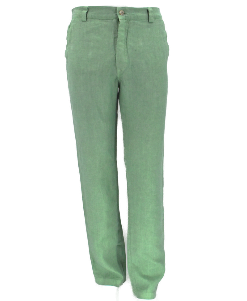 Ανδρικό Linen Pants Haris Cotton 100% col.JADE  K.Pnt-0706