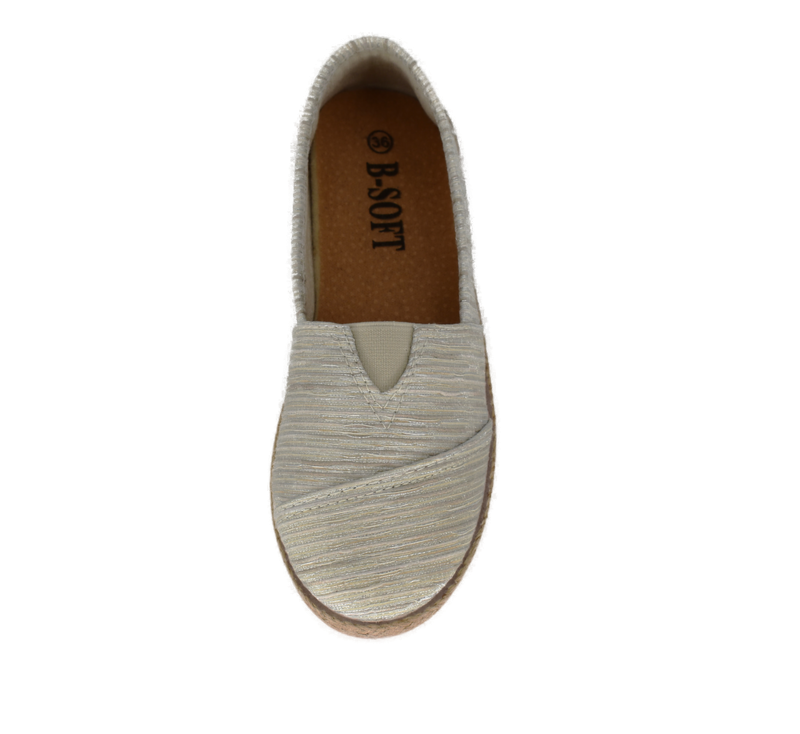 B-Soft Casual Εσπαντρίγια Ασημί 181581 SILVER - Image 2