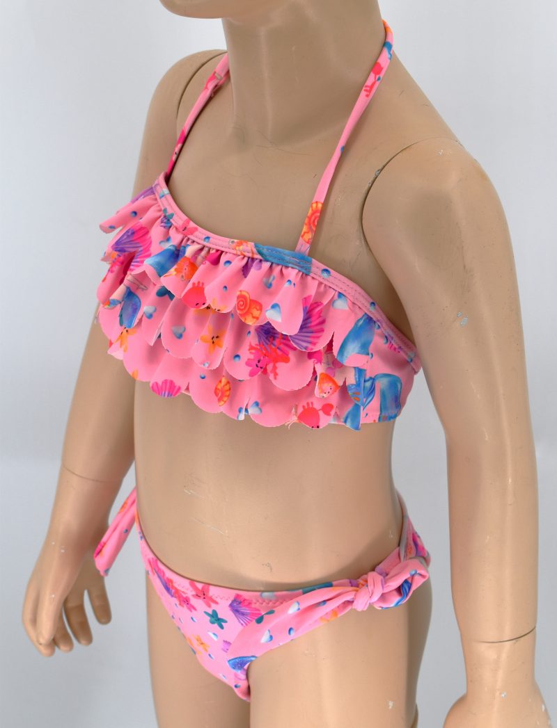 Μαγιό παιδικό μπικίνι με μπουστάκι Y66617 Pink - Image 3