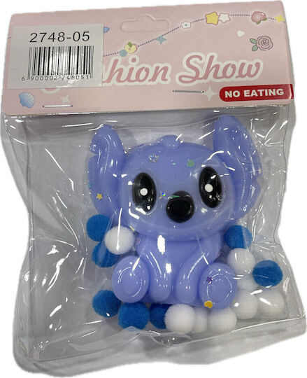 Antistress Pinch Squishy Lilo & Stitch Stitch 7cm με Pon Pon & Strassk.2748-06