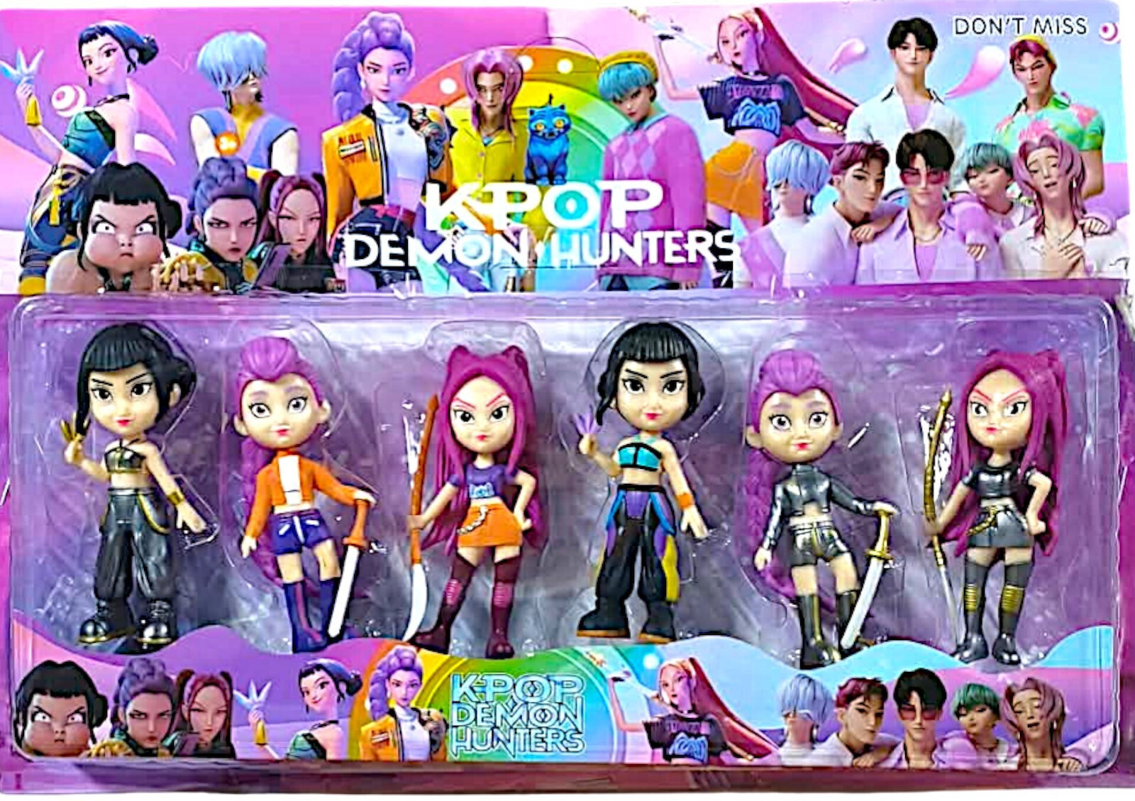 Σετ 6 Κούκλες Φιγούρα K.POP Demon Hunters 10cm K. 51388