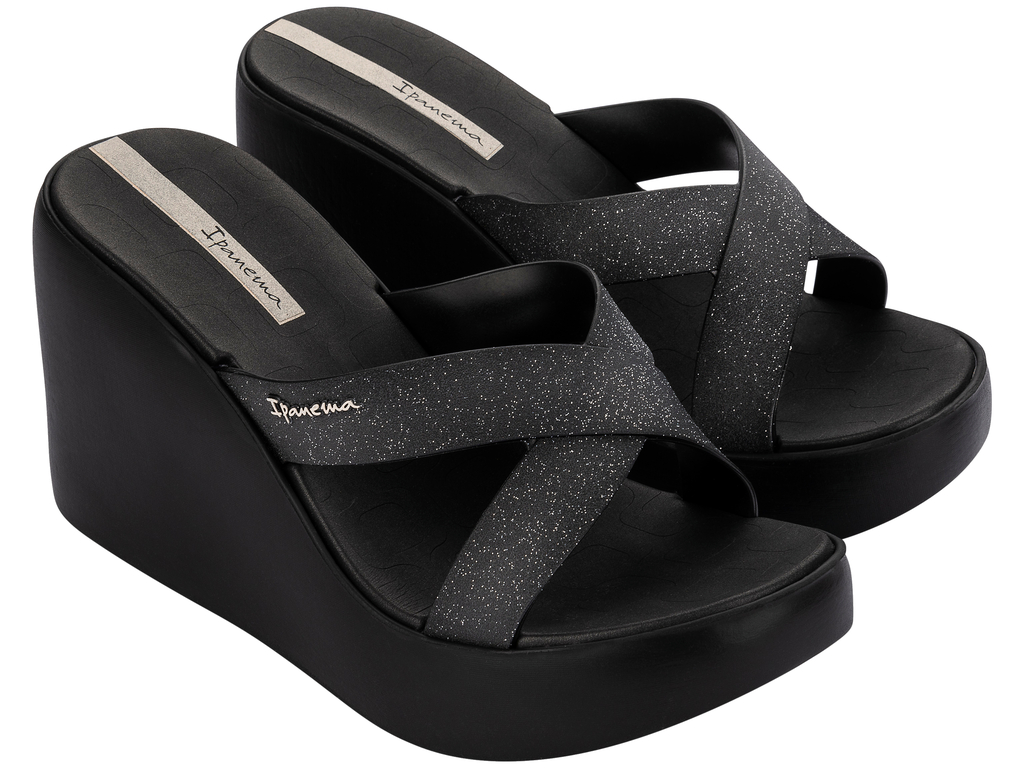 Ipanema Fashion Σαγιονάρες Κ.83646-BQ589 BLACK-GLITTER