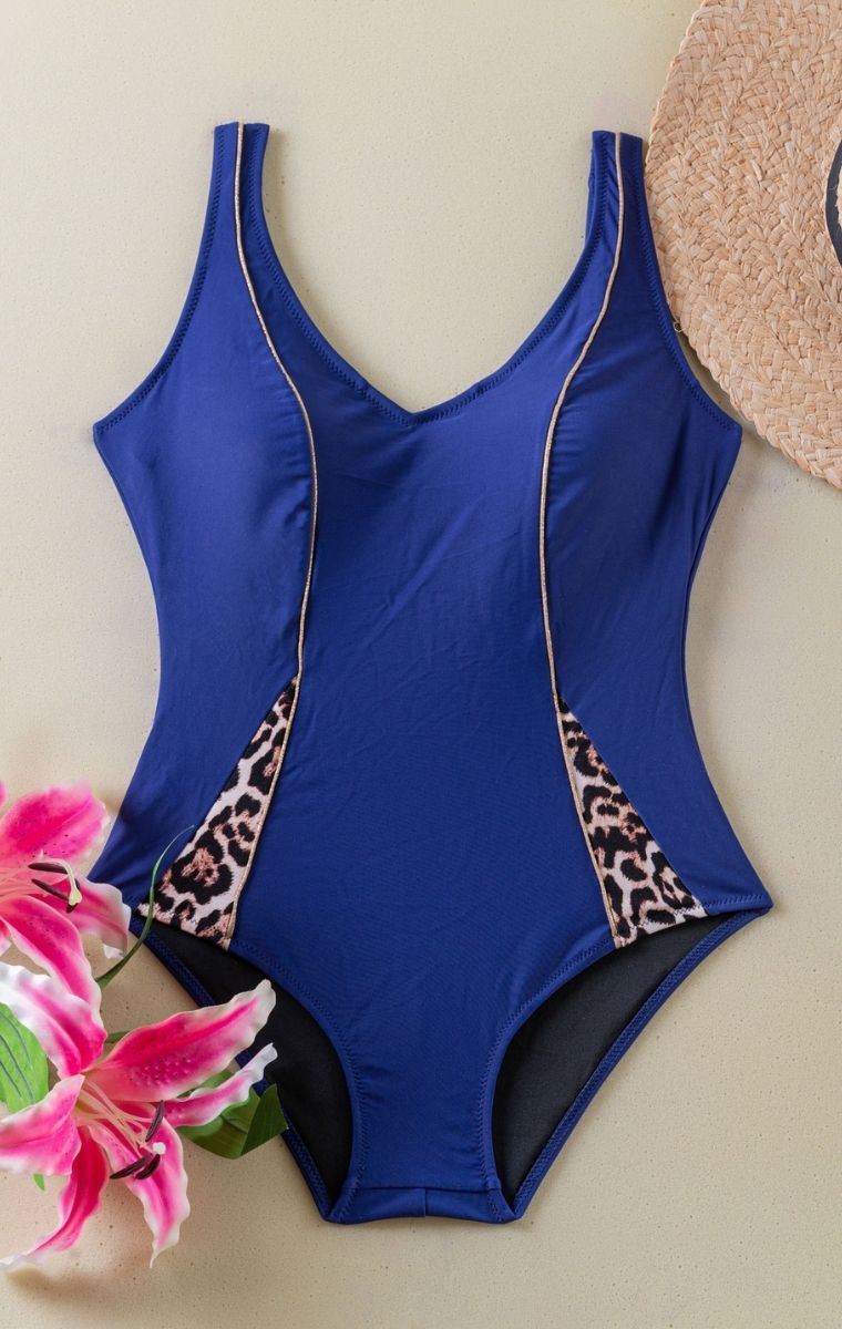 Ολόσωμο Γυναικείο Μαγιό Plus Size Leopar K.LS-2205