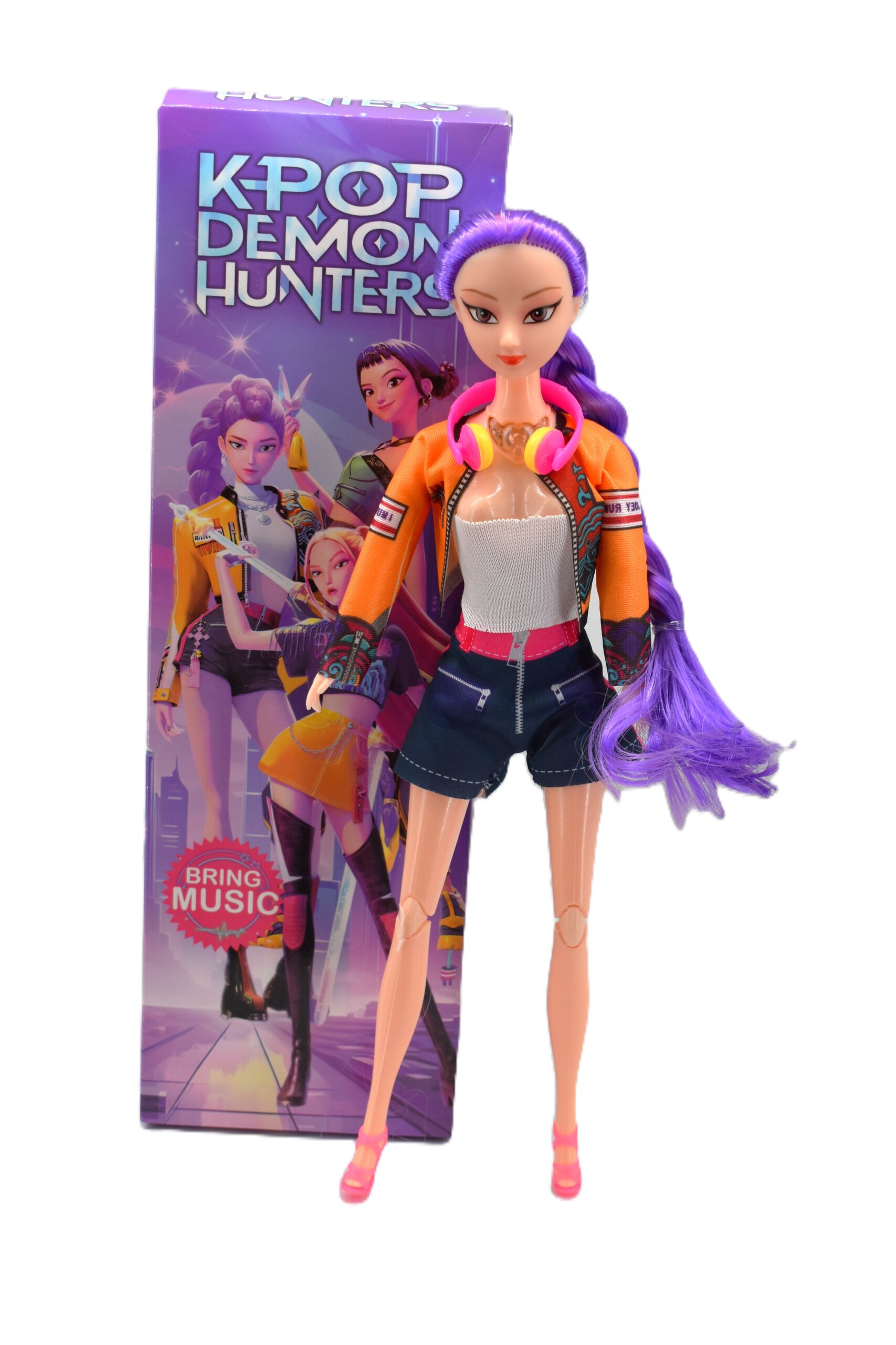 Κούκλα KPOP Demon Huntrix Rumi Σε Κουτάκι 30cm Με Τραγούδι Και Φώς k. RUMI K.POP