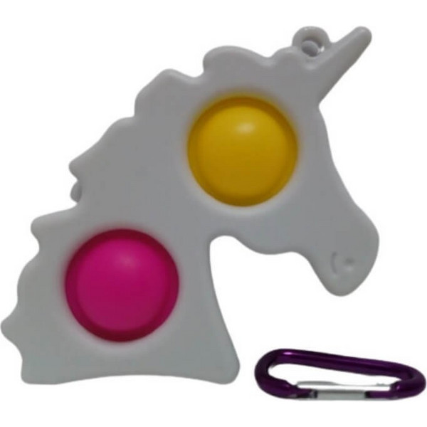 Pop it Fidget Simple Dimple Αγχολυτικό Παιχνίδι Μονόκερος Μπρελόκ Λευκό Κ: 003963 - Image 3