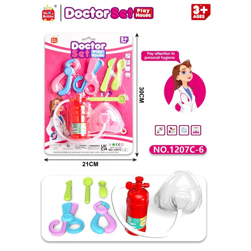 Παιδικό Σετ Γιατρού «Doctor Play Set» με Φιάλη & Μάσκα Οξυγόνου K.1207C-6-6902808888290
